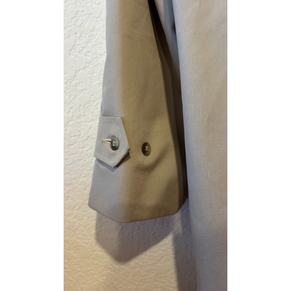 VTG London Fog Trench Coat 40R Beige Removable Pile Lining Old Money - Picture 11 of 13